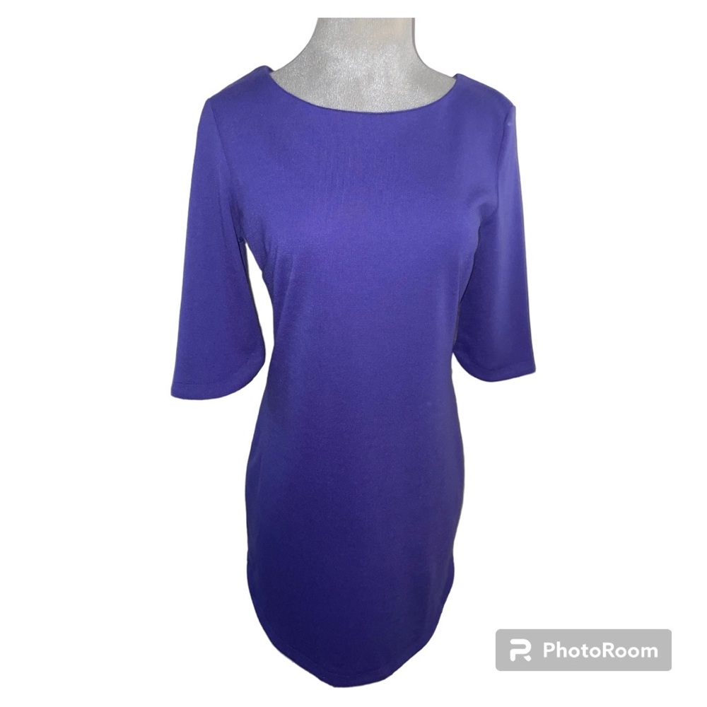 Purple quarter sleeve dress